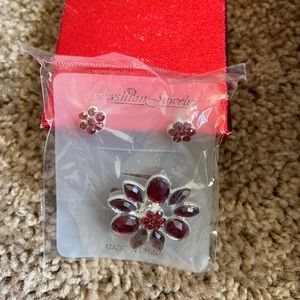 Brooch and earring set